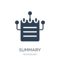 summary icon in trendy design style. summary icon isolated on white background. summary vector icon simple and modern flat symbol