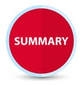 Summary flat prime red round button