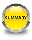 Summary glossy yellow round button