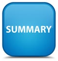 Summary special cyan blue square button Royalty Free Stock Photo