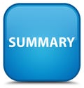 Summary special cyan blue square button