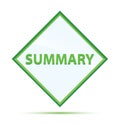 Summary modern abstract green diamond button