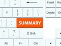 Summary orange keyboard button Royalty Free Stock Photo