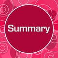 Summary Pink Random Rings Circle