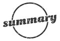 summary sign. summary round vintage stamp. Royalty Free Stock Photo