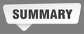 summary sign. summary white sticker isolated on gray background Royalty Free Stock Photo