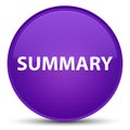Summary special purple round button Royalty Free Stock Photo