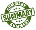 summary stamp. summary label. round grunge sign Royalty Free Stock Photo