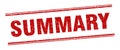 summary stamp. summary square grunge sign. Royalty Free Stock Photo