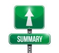 summary street sign illustration design