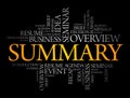 Summary word cloud collage, business concept Royalty Free Stock Photo