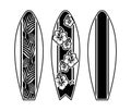 Set surfboard print design for surfing Royalty Free Stock Photo