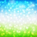 Summer abstract background with bokeh. Vector illustration