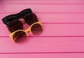 Summer abstract background mockup sunglasses fashionable Royalty Free Stock Photo