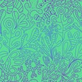 Summer abstract doodle ocean floral seamless coral pattern for fabrics and packaging and wrapping paper