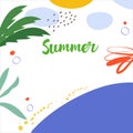 Summer abstraction. Summer design for social media, banner, poster, postcard.