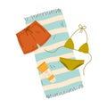 Summer accessories vector isolated illustration