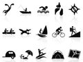 Summer activities icons set Royalty Free Stock Photo