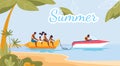 Summer Activities and Fun Advertising Flat Poster