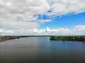 Aerial photo of Pantelimon lake Royalty Free Stock Photo