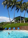 Summer afternoon in a pool