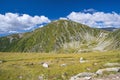 Summer alpine area in Romanian Carpathians