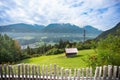 Summer Alpine Landscape With In Dolomites near Alps Royalty Free Stock Photo