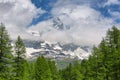 Summer alpine landscape near Breuil-Cervinia, Aosta Valley, Italy Royalty Free Stock Photo