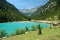 Summer Alpine mountain lake landscape