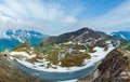 Summer Alps mountain view from Grossglockner High Alpine Road Royalty Free Stock Photo