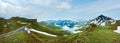 Summer Alps mountain (view from Grossglockner High Alpine Road Royalty Free Stock Photo