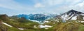 Summer Alps mountain (view from Grossglockner High Alpine Road Royalty Free Stock Photo