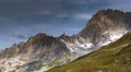 Summer Alps mountain view from Grossglockner High Alpine Road Royalty Free Stock Photo