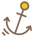 Summer anchorn, icon Royalty Free Stock Photo