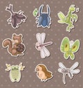 Summer animal stickers