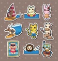 Summer animal stickers Royalty Free Stock Photo