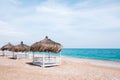 Summer arbor on beach Royalty Free Stock Photo