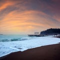 Summer arbor on beach Royalty Free Stock Photo