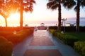 Summer arbor on beach Royalty Free Stock Photo