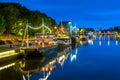 Summer boats in the Aura River Royalty Free Stock Photo