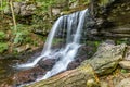 Summer at B. Reynolds Falls in Ricketts Glen State Park of Pennsylvania Royalty Free Stock Photo