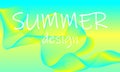 Summer background abstract. Flow shapes design. Royalty Free Stock Photo