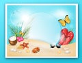 Summer background with decoration