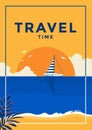 Summer Background Flat design travel time