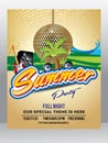 Summer Background Flyer Template Design Royalty Free Stock Photo