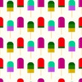 Summer background with fruity popsicle