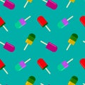 Summer background with fruity popsicle