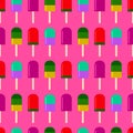 Summer background with fruity popsicle