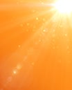 Summer background with a magnificent sun burst Royalty Free Stock Photo