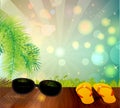 Summer background with palm trees Royalty Free Stock Photo